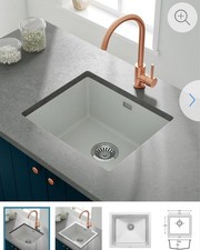 Granit Undermount Single Bowl Kitchen Sink with Drainer