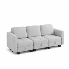 Light Grey 3 Seater Sofa With