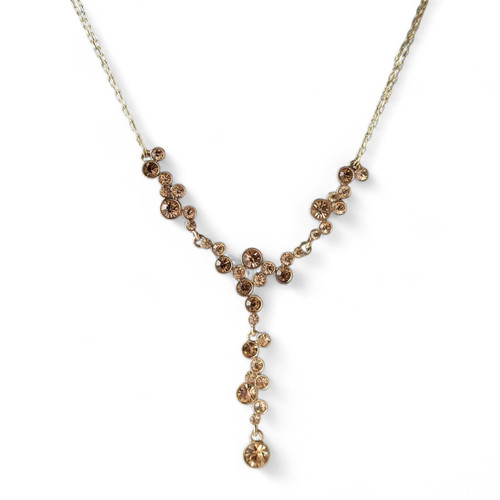 Champagne brown crystal - crystal, drop