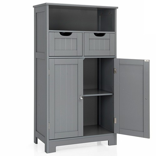 Bathroom floor cabinet - cabinet, wooden