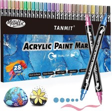 28 Metallic Colors Acrylic