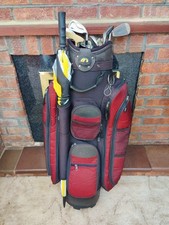 Mitsushiba Golf Club Set w/ Stand Bag 8 Clubs Set Putter Red/Black Carry Bag