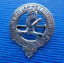 Silver Clan Lamont Badge Brooch Scottish hm 1965 Edinburgh John Fraser Inverness
