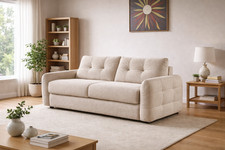 3 Seater Sofa Bed Fabric Pull