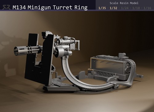M134 minigun turret - on,