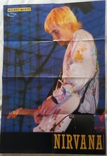 Giant Melody Maker posters of Nirvana, Happy Mondays, Faith No More, The Shamen