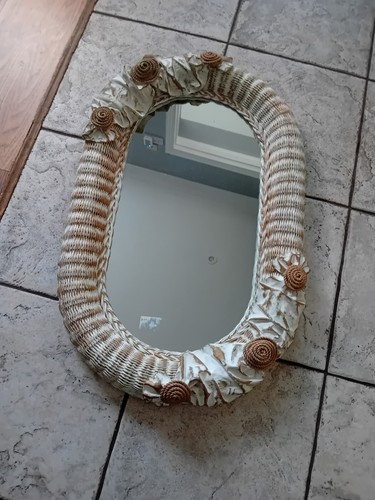 Vintage boho white wicker - boho,