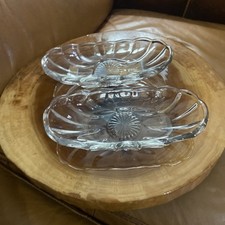 Vintage Set of 2 Clear Glass