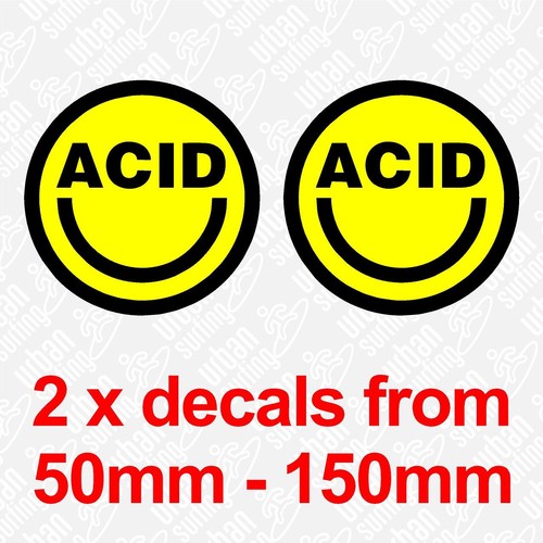 Acid smiley face stickers - smiley,