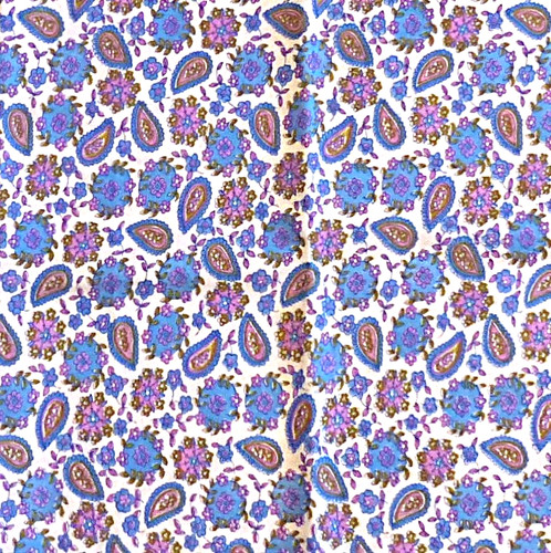 Vintage retro blue paisley
