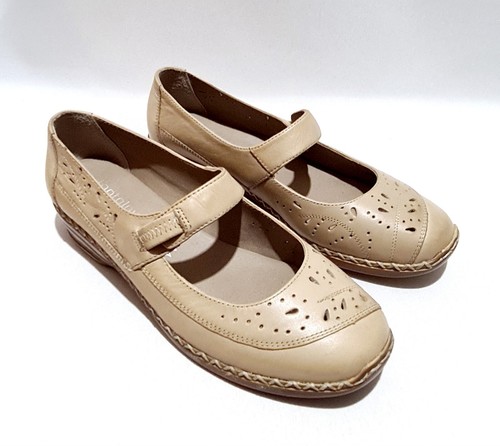 Footglove beige leather mary - footglove,