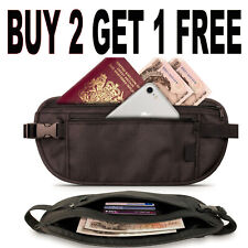 Discreet Money Travel Waist Belt Zipped Passport Wallet Pouch Bum Bag Security