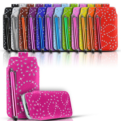 Diamond bling leather - bling, tab