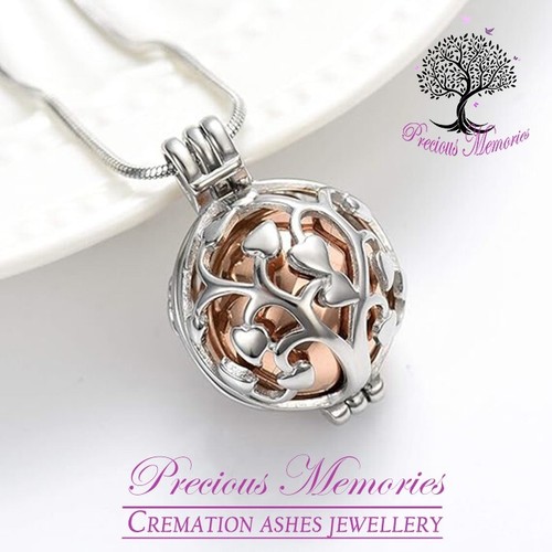 Silver rose gold cremation - rose,