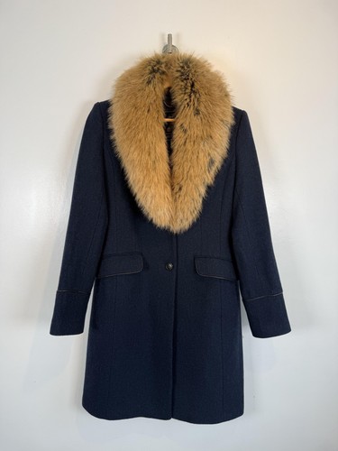 Joules tweed coat size navy - tweed, 10