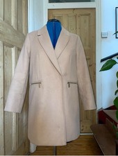 Topshop Women's Cream Coat