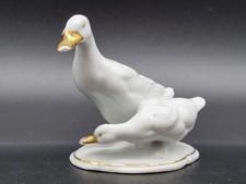 Porcelain Figurine Fasold & Shrub Geese Antique