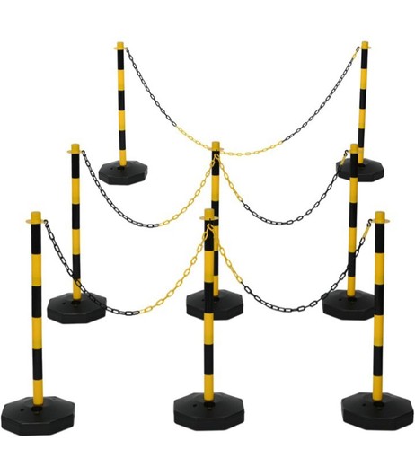 Depot plastic post and - , chain