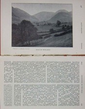 Original Old Antique Print 1904 Fox Hunting Head Newlands Thirlmere Photograph