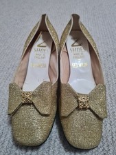 Edwardian Vintage Womens Shoes, Geo.Webb, Golden, Size 6