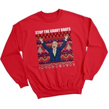 Nigel Farage Christmas Sweatshirt Stop The Gravy Boats Anti-Woke Jumper Xmas