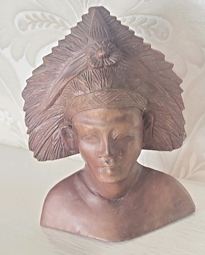 Vintage carved hardwood - carved,