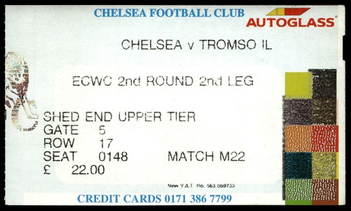 Ticket 1997 chelsea vs - ticket, 1997/98
