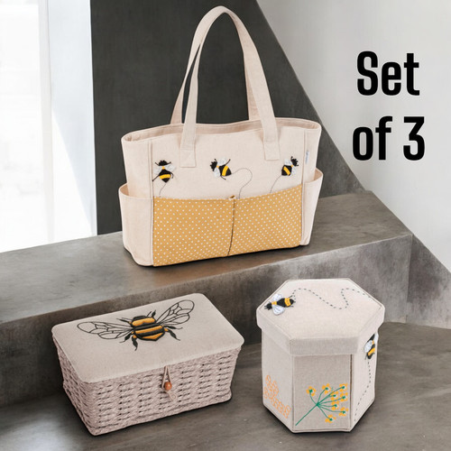 Linen bee sewing set - linen,