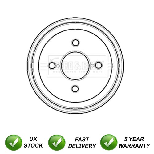 Brake drum rear sjr - rear, fits