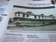 Locomotive profile with elevation drawing VBT 4 DRG VT 757 DB VT 66900 type Wumag 1926