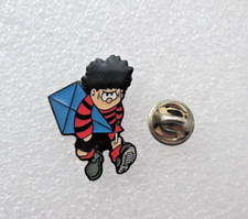 Dennis The Menace With Blue Kite Mencap Beano Charity Pin Badge