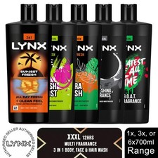 Lynx Shower Gel 12H Refreshing Fragrance w/ 100% Moisturisers 700ml, 1, 3 or 6pk