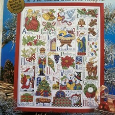 Design Works Cross Stitch Kit - Christmas ABC Sampler 16x20” open no beads 5458