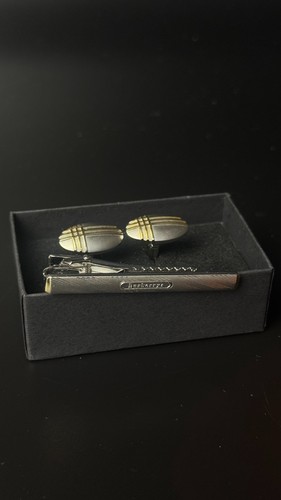 Vintage burberry cufflinks tie - vintage,