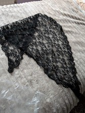 Vintage Black Lace Flower Veil