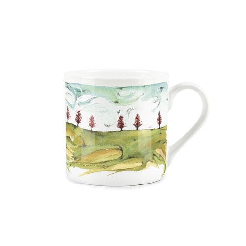 Bone china mug - mug, watercolour