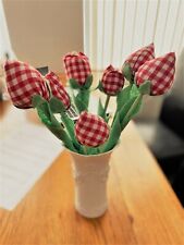 Handmade Fabric Flowers/Bouquet, GIFT 4 Teacher Mother Grandma Girlfriend