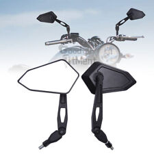 10mm Motorcycle Folding Black Side Wing Mirrors For Honda Suzuki Yamaha Kawasaki