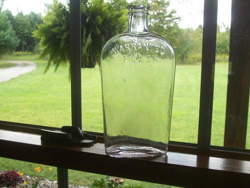 Vintage warranted flask - vintage, 8"