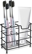 Stainless Steel Bathroom Toothbrush Holder Toothpaste Holder Stand Organizer
