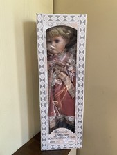 Leonardo Collection Porcelain Doll NADIA 40cm Blonde Hair Blue Eyes Dressed *NEW