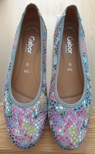 Gabor Batik Multicolour Leather  Ballerina Pumps Shoes 6.5 