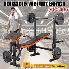 Multi-Function Weight Bench Adjustable Bench Press Set Olympic Workout Bench