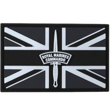 ROYAL MARINES COMMANDO PATCH 3D HOOK & LOOP BADGE BRITISH ARMY UNION JACK