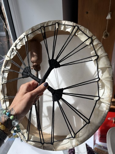 Shamanic drum inch - drum, goat