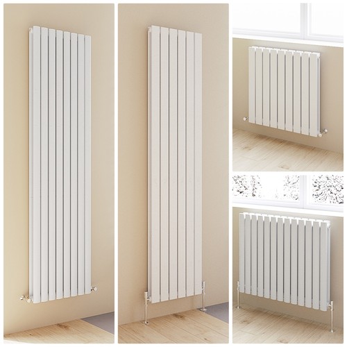 Designer white radiator - white,
