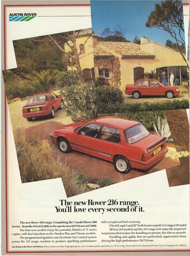 Rover 216 range - rover, vitesse