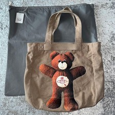 Vivienne Westwood Old Teddy Tote Bag Red Label Beige Used Surface Rubbing