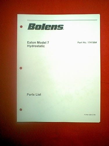 Bolens tractor eaton - bolens, 7