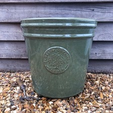 Plant Pot Ceramic 40cm Large Green Glazed Frost Proof Planter Blossom Cone